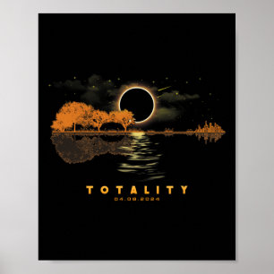 Amerika Gitaar Totaliteit 04 08 24 Totaal Solar Ec Poster