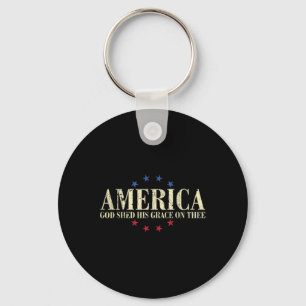 Amerika God heeft zijn genade afgeworpen op 4 juli Sleutelhanger