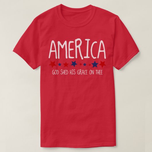Amerika God schonk zijn genade op het T-shirt van  (Design voorkant)