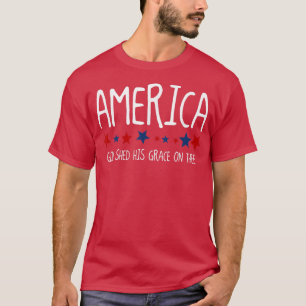 Amerika God schonk zijn genade op het T-shirt van 