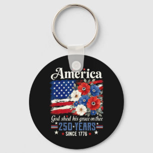 Amerika God Shed Grace On Thee 250 Jaar Sinds Sleutelhanger