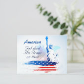 Amerika-God vergiet zijn genade op het Briefkaart (Staand voorkant)