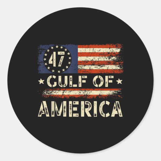 Amerika Golf Amerikaanse vlag Golf Mexico Ronde Sticker (Voorkant)