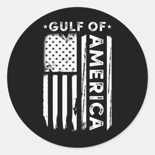 Amerika Golf - Golf van Amerika  Amerika Ronde Sticker (Voorkant)