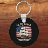 Amerika Golf Mexico President Trump Est 2025 Ameri Sleutelhanger (Voorkant)