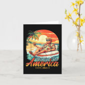 Amerika Golf Trump 2024 Retro Beach Verenigde Stat Kaart (Gele Bloem)