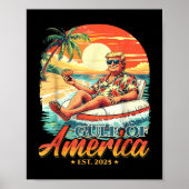 Amerika Golf Trump 2024 Retro Beach Verenigde Stat Poster (Voorkant)