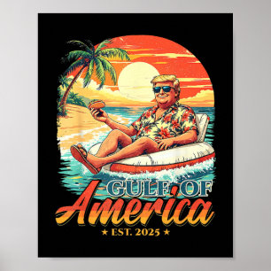 Amerika Golf Trump 2024 Retro Beach Verenigde Stat Poster