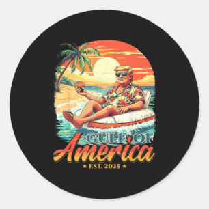 Amerika Golf Trump 2024 Retro Beach Verenigde Stat Ronde Sticker