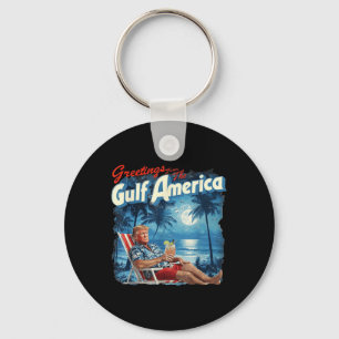 Amerika Golf Trump 2024 Retro Beach Verenigde Stat Sleutelhanger