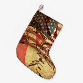 Amerika, grijze achtergrond kleine kerstsok (Voorkant (Hangend))