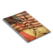 Amerika, grijze achtergrond notitieboek (Rechterzijde)