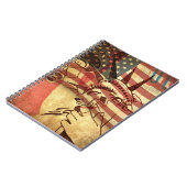 Amerika, grijze achtergrond notitieboek (Linkerzijde)