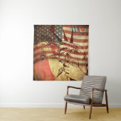 Amerika, grijze achtergrond wandkleed (In situ)