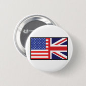 Amerika Groot-Brittannië Ronde Button 5,7 Cm (Voorkant /achterkant)