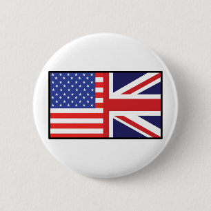 Amerika Groot-Brittannië Ronde Button 5,7 Cm