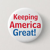 Amerika Groot Houdend Rood Wit Blauw Ronde Button 5,7 Cm (Voorkant)