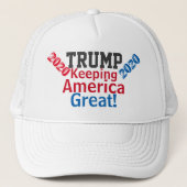 Amerika groot rood wit blauw houden trucker pet (Voorkant)