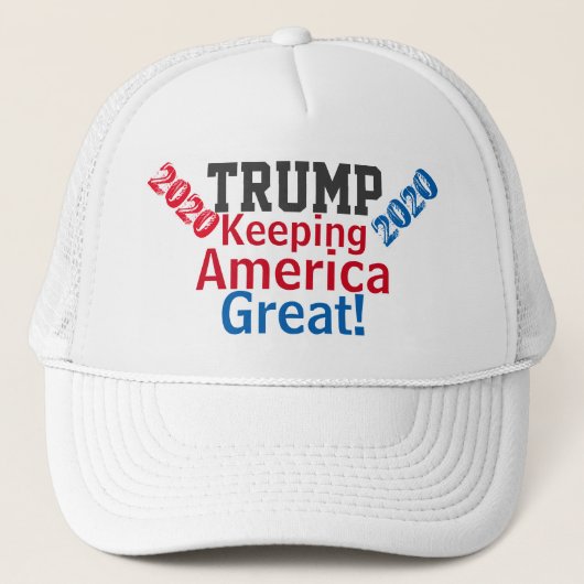 Amerika groot rood wit blauw houden trucker pet (Voorkant)