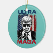 Amerika - Grote en rode patriot en Ultra Maga Keramisch Ornament (Links)