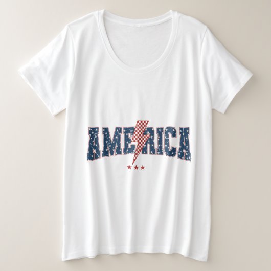 Amerika  grote maat t-shirt (Design voorkant)