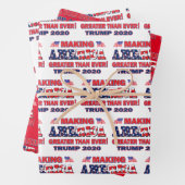 Amerika groter maken dan ooit Trump 2020 Inpakpapier Vel (In situ)