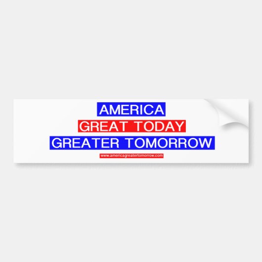 AMERIKA GROTER TOMORGEN Bumpersticker (Voorkant)