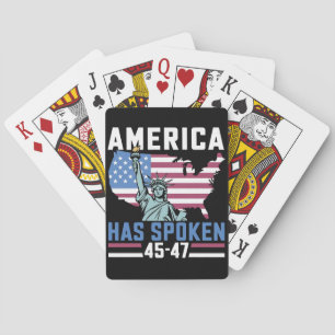 Amerika heeft 45 47 Trump President  gesproken Pokerkaarten