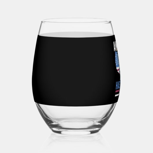 Amerika heeft 45 47 Trump President  gesproken Wijnglas Zonder Voet (Rechts)