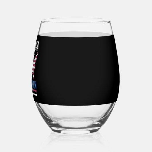 Amerika heeft 45 47 Trump President gesproken Wijnglas Zonder Voet (Links)