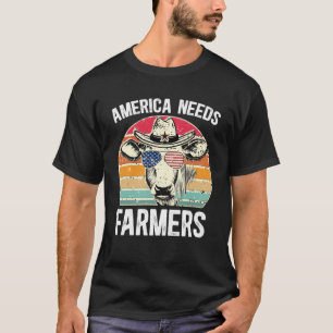 Amerika heeft boeren nodig die de landbouw in de V T-shirt