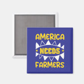 Amerika heeft boeren nodig magneet (Voorkant / Achterkant)