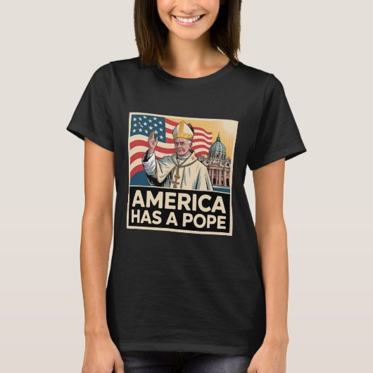 Amerika heeft een nieuwe paus t-shirt (Voorkant)