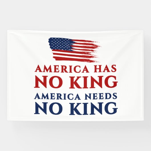Amerika heeft geen koning, Amerika heeft geen koni Spandoek (Horizontaal)