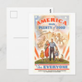 "Amerika heeft genoeg voedsel voor iedereen" Vinta Briefkaart (Voorkant / Achterkant)