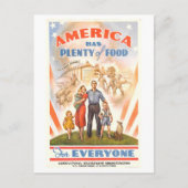 "Amerika heeft genoeg voedsel voor iedereen" Vinta Briefkaart (Voorkant)