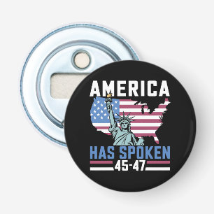 Amerika Heeft Gesproken 45 47 Trump President Vint Button Flesopener