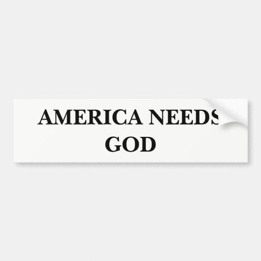 Amerika heeft God nodig Bumpersticker (Voorkant)