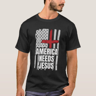 Amerika heeft Jesus Patriottische Amerikaanse vla T-shirt
