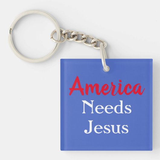 Amerika heeft Jezus AcrylSleutelhanger nodig Sleutelhanger (voorkant)