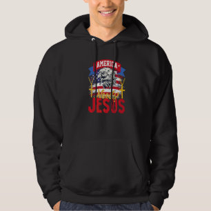 Amerika heeft Jezus nodig Amerikaanse vlag Adelaar Hoodie
