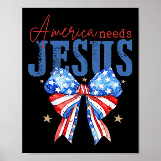 Amerika heeft Jezus nodig Christelijke Amerikaanse Poster