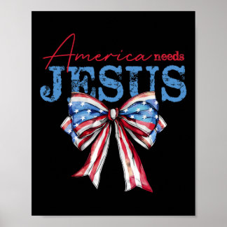 Amerika heeft Jezus nodig Christelijke Amerikaanse Poster