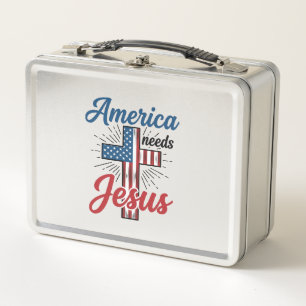 Amerika heeft Jezus nodig Patriottisch kruis shirt