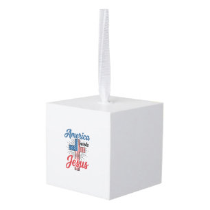 Amerika heeft Jezus nodig Patriottisch kruis shirt Decoratie