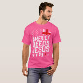 Amerika heeft Jezus nodig T-shirt (Voorkant volledig)