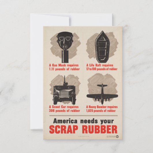 Amerika heeft jouw schroot Rubber WWII Poster nodi Kaart (Voorkant)