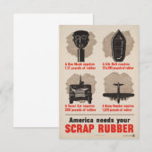 Amerika heeft jouw schroot Rubber WWII Poster nodi Kaart (Voorkant / Achterkant)