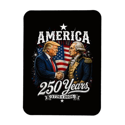 Amerika Herdenking 250e Trump Washington Magneet (Verticaal)