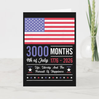 Amerika Herdenking Vs 3000 Maanden 250 Jaar Juli Kaart